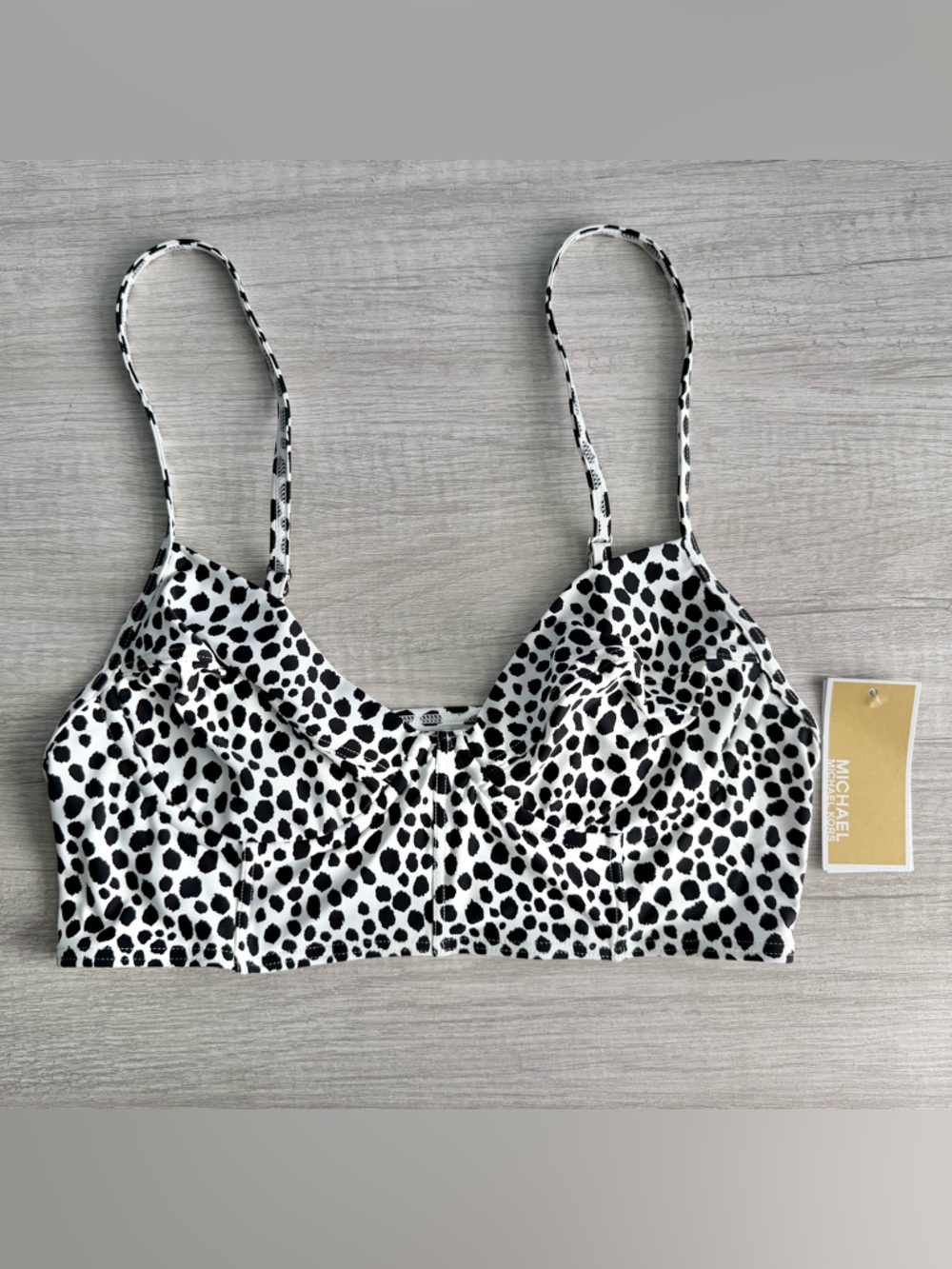 Michael Kors Women's Animal Printed Underwire Bikini Top Size Large - Picture 2 of 11